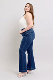 Judy Blue Full Size High Rise Flare Jeans with Pockets Plus Size - Trendsi