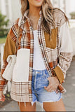 Plaid Button Up Long Sleeve Shacket - Trendsi - Flyclothing LLC