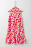Printed Mock Neck Sleeveless Dress - Trendsi - Flyclothing LLC