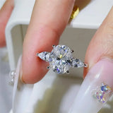 3 Carat Moissanite 925 Sterling Silver Ring - Trendsi - Flyclothing LLC