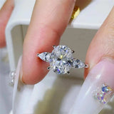 3 Carat Moissanite 925 Sterling Silver Ring - Trendsi - Flyclothing LLC