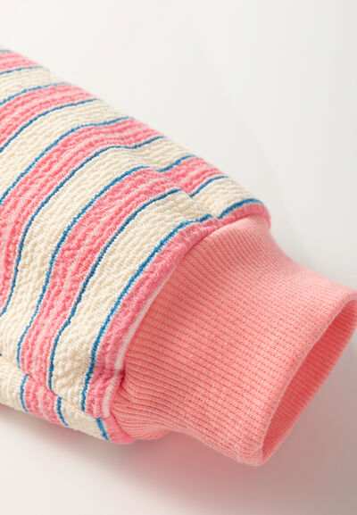 Striped Johnny Collar Long Sleeve Sweatshirt - Trendsi - Flyclothing LLC