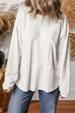 Round Neck Long Sleeve Sweatshirt - Trendsi - Flyclothing LLC