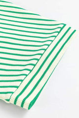 Striped Half Sleeve Tie Waist Romper - Trendsi - Flyclothing LLC