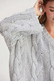 HYFVE Cable Knit V-Neck Sweater - Trendsi - Flyclothing LLC