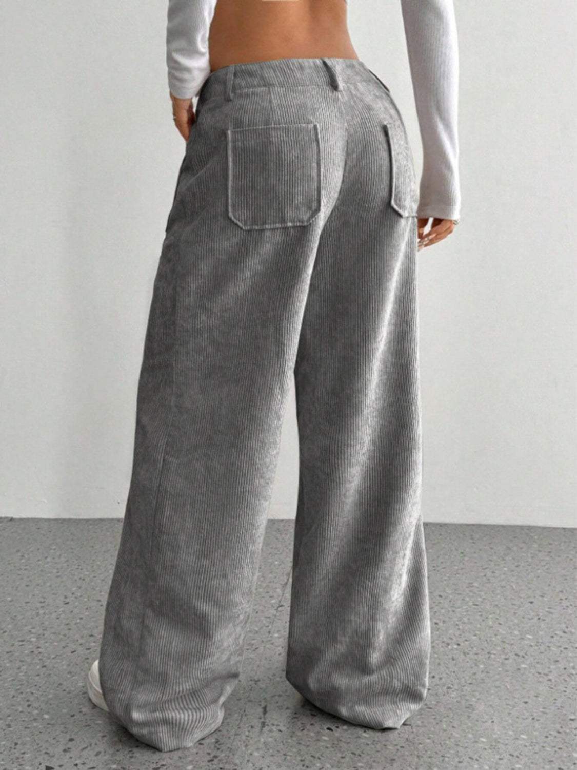 Wide Leg Pants with Pockets - Trendsi - Flyclothing LLC