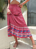 Printed Tiered High Waist Skirt - Trendsi