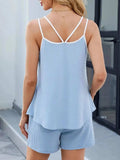Casual Ribbed Tank Top and Shorts Set - Trendsi - Flyclothing LLC