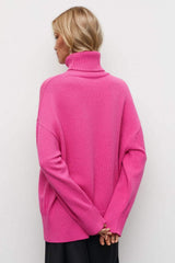 Basic Bae Turtleneck Dropped Shoulder Long Sleeve Sweater - Trendsi - Flyclothing LLC