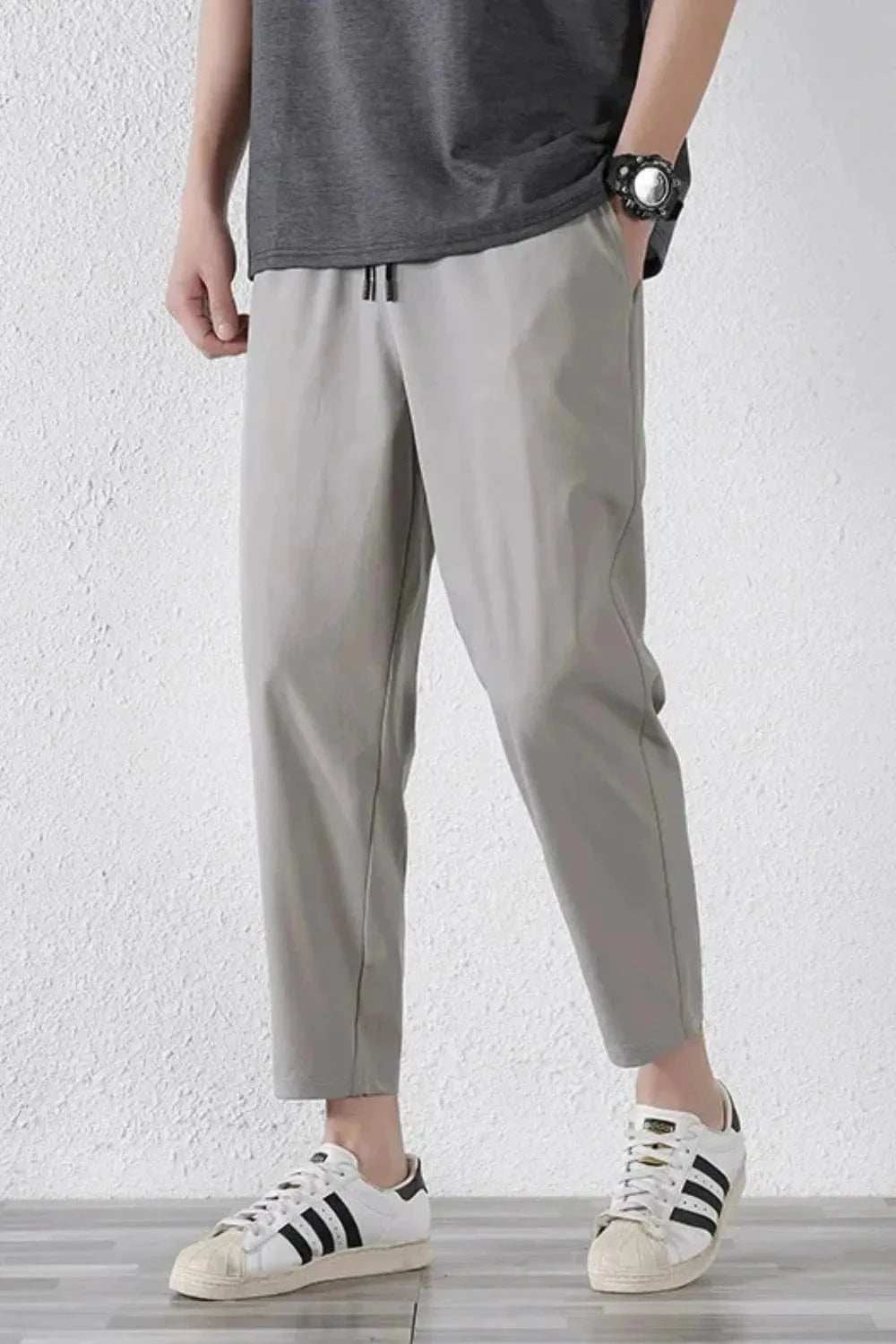 Men's Plus Size Drawstring Pants with Pockets - Trendsi - Flyclothing LLC