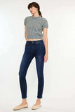 Kancan High-Rise Slim Fit Raw Hem Ankle Jeans - Trendsi - Flyclothing LLC