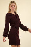 VERY J Ruched Detail Bodycon Mini Dress - Trendsi