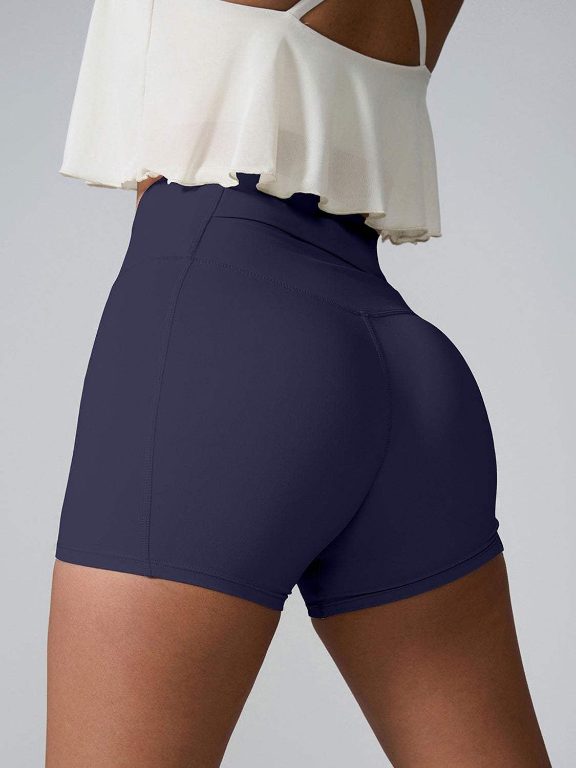 High Waist Active Shorts - Trendsi - Flyclothing LLC