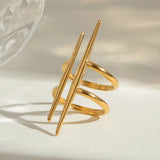 Stainless Steel Asymmetrical Ring - Trendsi - Flyclothing LLC