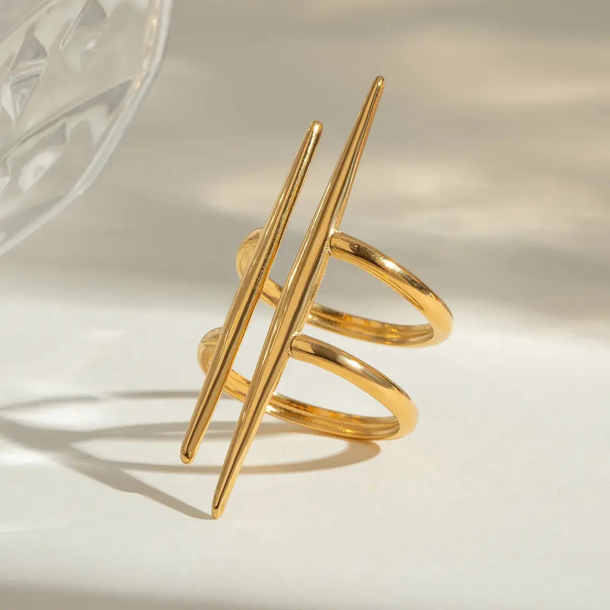 Stainless Steel Asymmetrical Ring - Trendsi - Flyclothing LLC