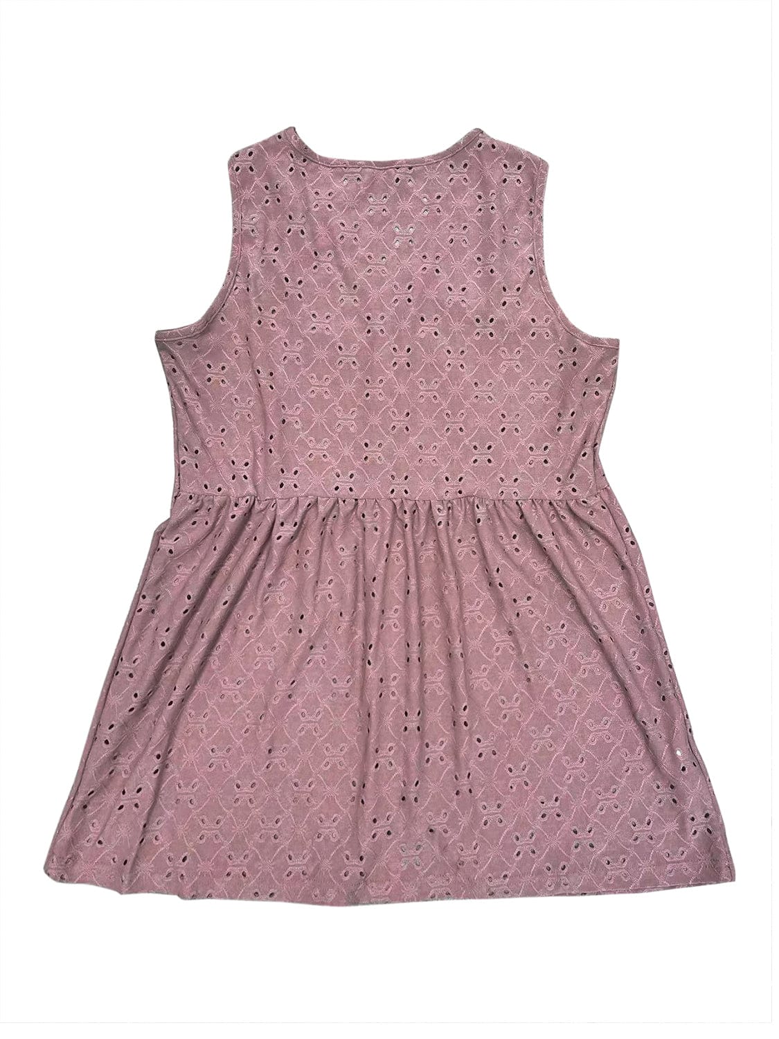 Full Size Eyelet Button Up V-Neck Tank - Trendsi