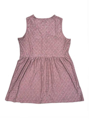 Full Size Eyelet Button Up V-Neck Tank - Trendsi