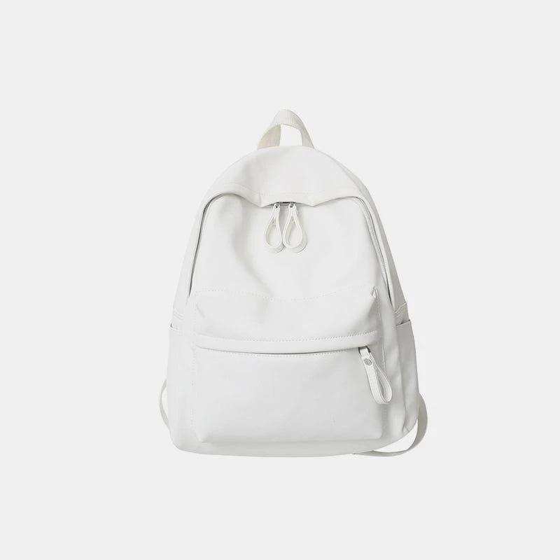 PU Leather Zip Backpack Bag - Trendsi - Flyclothing LLC