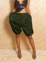 Pleated Detail High Waist Shorts - Trendsi - Flyclothing LLC