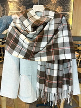 Classic Plaid Fringe Scarf - Trendsi - Flyclothing LLC