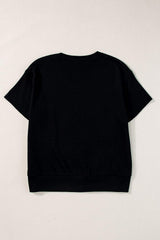 USA Notched Short Sleeve T-Shirt - Trendsi - Flyclothing LLC