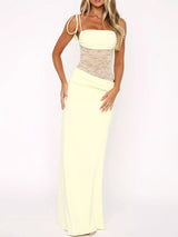 Lace Cutout Tie Shoulder Maxi Dress - Trendsi - Flyclothing LLC