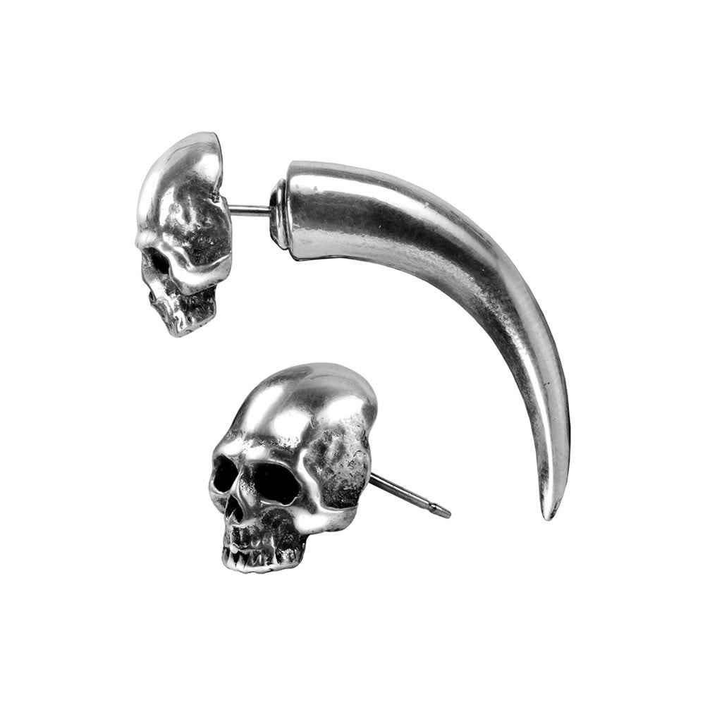 Tomb Skull Horn Earring - Alchemy of England - Flyclothing LLC