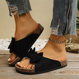 Comfortable Bow Decor Casual Sandals - Trendsi - Flyclothing LLC