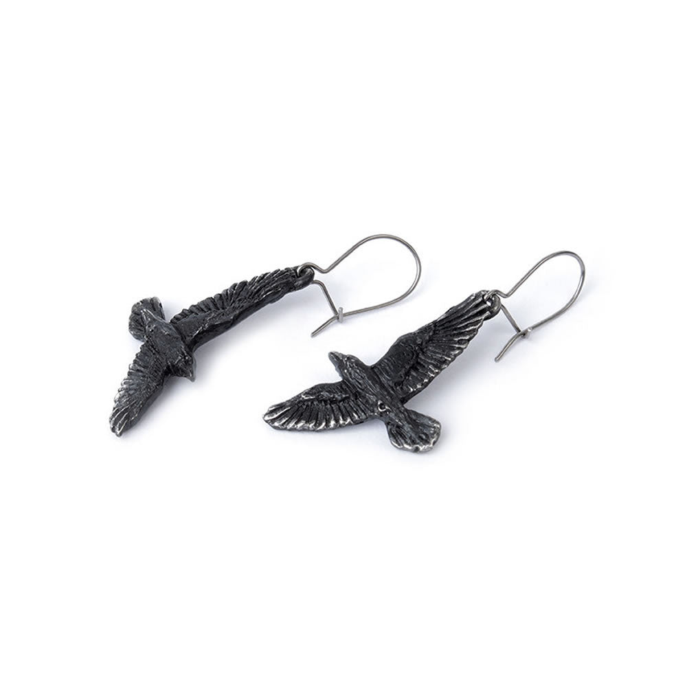 Black Raven Earrings - Alchemy of England - Flyclothing LLC