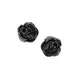 Black Rose Stud Earrings - Alchemy of England - Flyclothing LLC