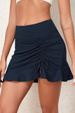 Ruched Elastic Waist Swim Skirt - Trendsi - Flyclothing LLC