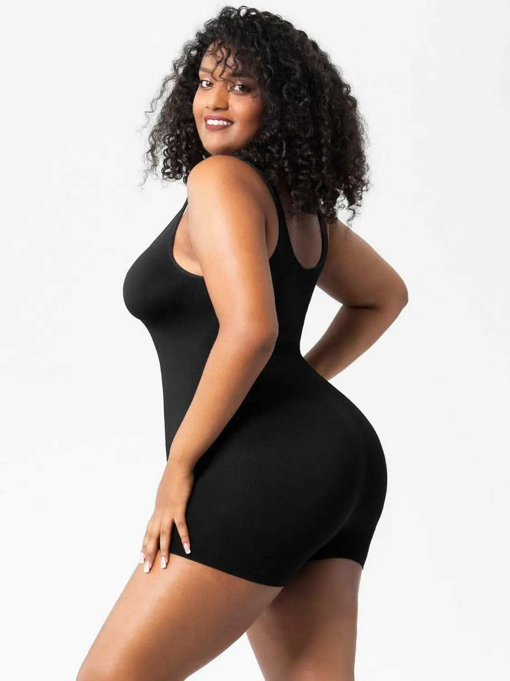 Scoop Neck Wide Strap Shaping Romper - Trendsi - Flyclothing LLC