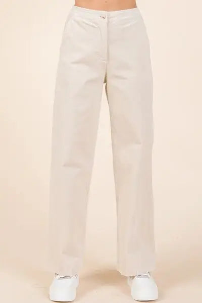 Mittoshop Corduroy Back Elastic Waist Pants - Trendsi - Flyclothing LLC