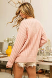 BiBi Pearl & Rhinestone Decor Long Sleeve Sweater - Trendsi - Flyclothing LLC