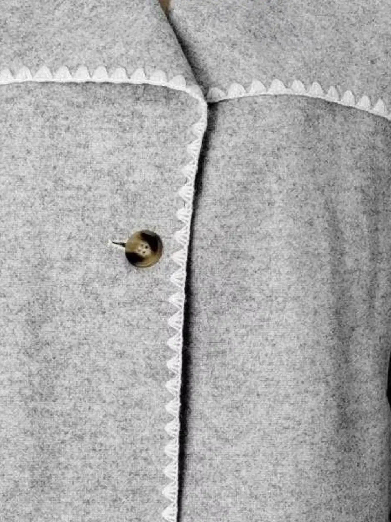 One Button Long Sleeve Outerwear - Trendsi - Flyclothing LLC