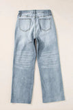High Waist Straight Jeans with Pockets - Trendsi - Flyclothing LLC