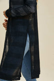 Double Take Full Size Open Front Longline Cardigan - Trendsi - Flyclothing LLC