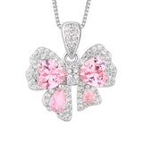 Zircon Bow Pendant Necklace - Trendsi - Flyclothing LLC