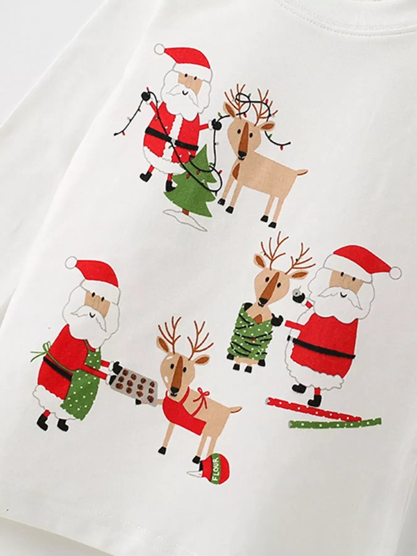 Children's Christmas Santa & Reindeer Pajama Set - Trendsi - Flyclothing LLC