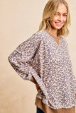 BiBi Leopard Printed French Terry Sweatshirt - Trendsi - Flyclothing LLC