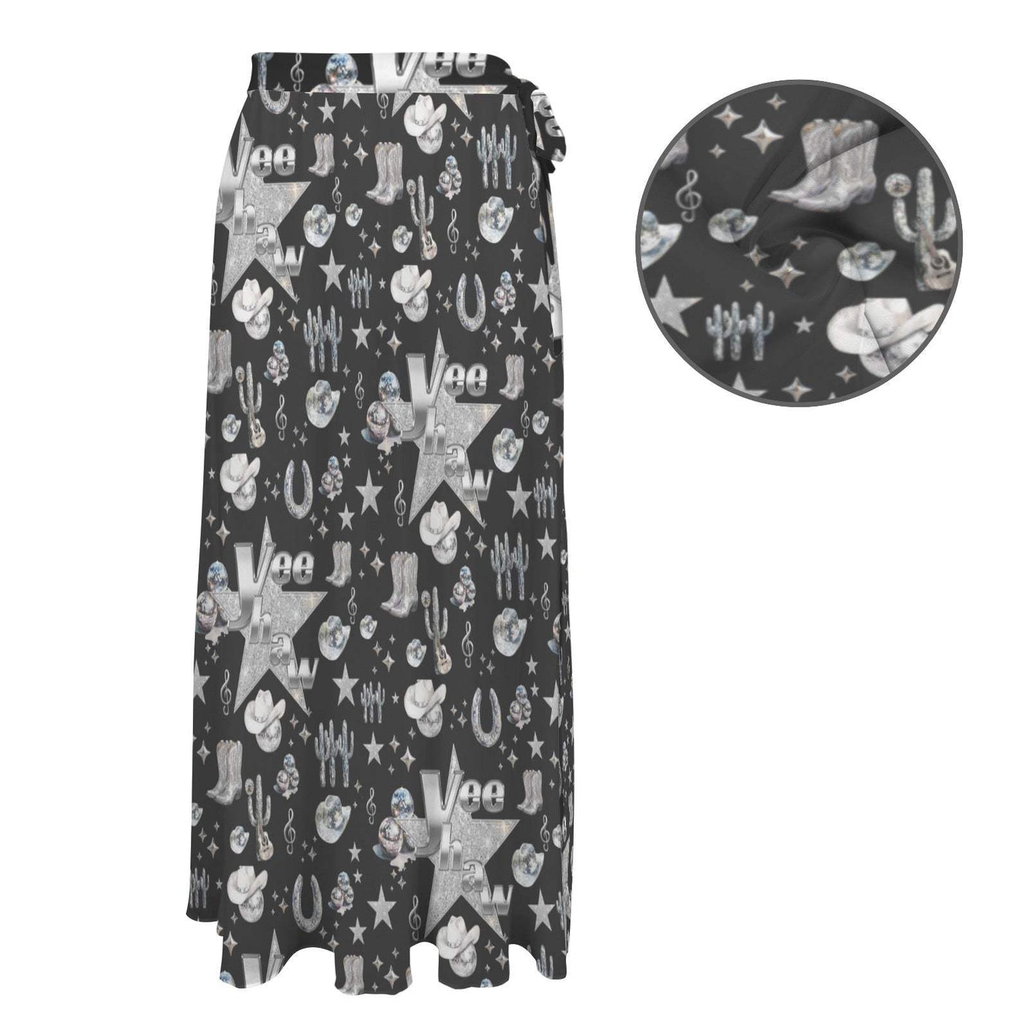 Baha Ranch Rhinestone Cowgirl Beach Swim Skirt Coverup - Baha Ranch Western Wear - Flyclothing LLC