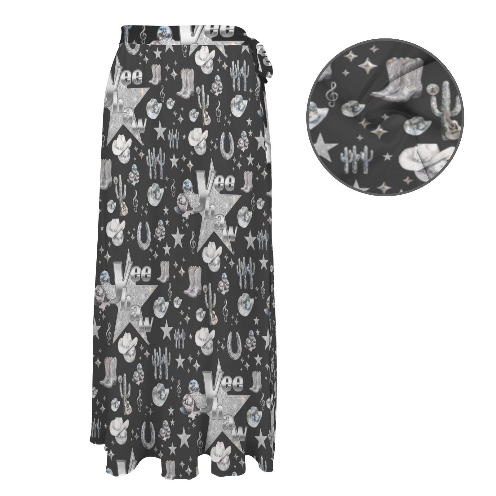 Baha Ranch Rhinestone Cowgirl Beach Swim Skirt Coverup - Baha Ranch Western Wear - Flyclothing LLC