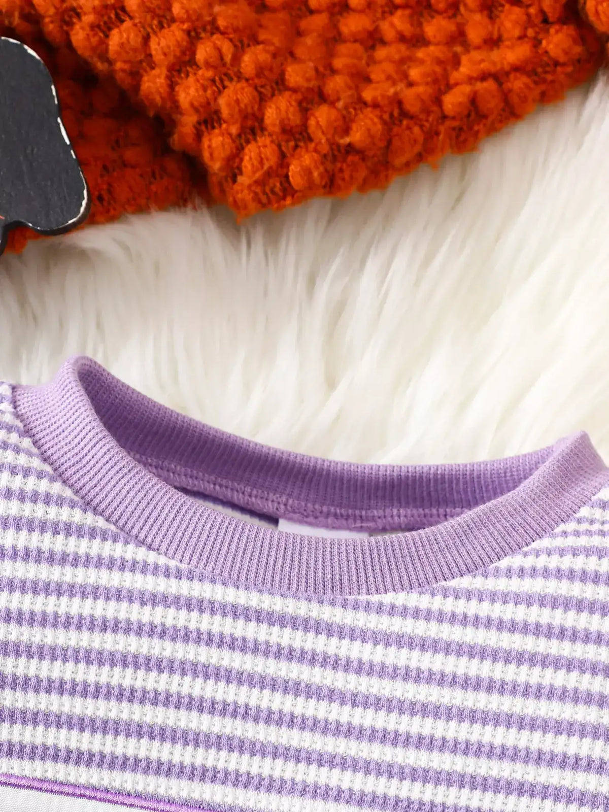 Children's Halloween Pumpkin Striped Long Sleeve Pajama Set - Trendsi - Flyclothing LLC