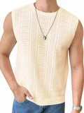 Men's Full Size Eyelet Round Neck Tank Plus Size - Trendsi - Flyclothing LLC
