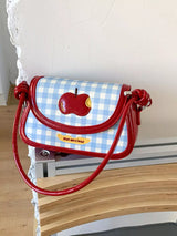 Apple Gingham Shoulder Bag - Trendsi - Flyclothing LLC