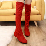 Round Toe Block Heels Boots - Trendsi - Flyclothing LLC
