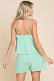 Culture Code Full Size Double Flare Striped Romper - Trendsi
