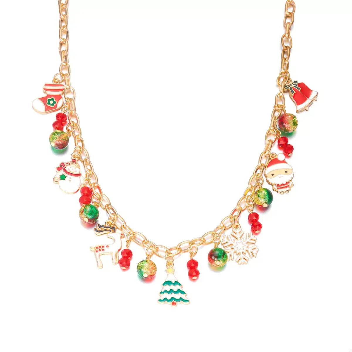 Christmas Themed Charm Necklace - Trendsi - Flyclothing LLC