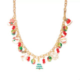 Christmas Themed Charm Necklace - Trendsi - Flyclothing LLC