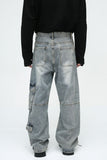 Wide Leg Jeans with Cargo Pockets - Trendsi
